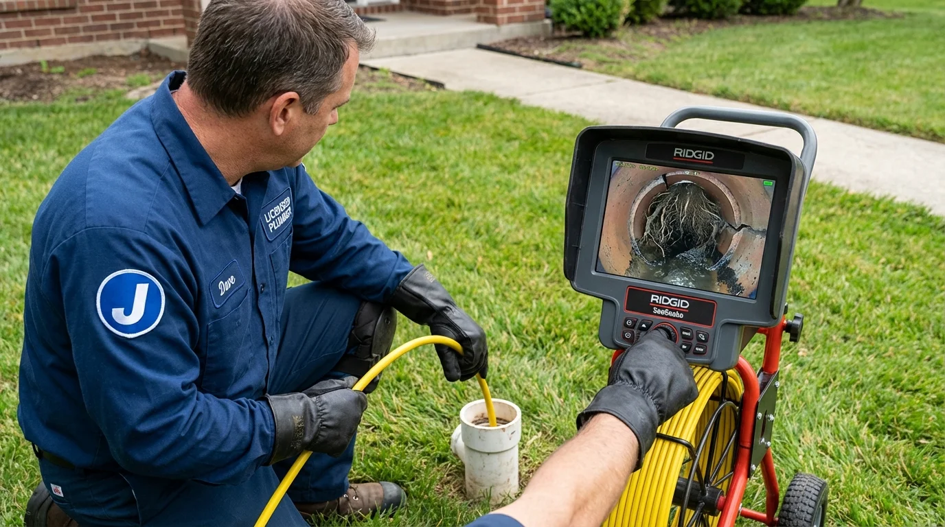 Sewer camera inspection being performed by Johns Plumbing LLC in Biloxi